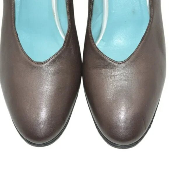 Thierry Rabotin Neutral Taupe Plum Nappa Leather Minimalist Heels Pumps 36.5 6 - Picture 3 of 12